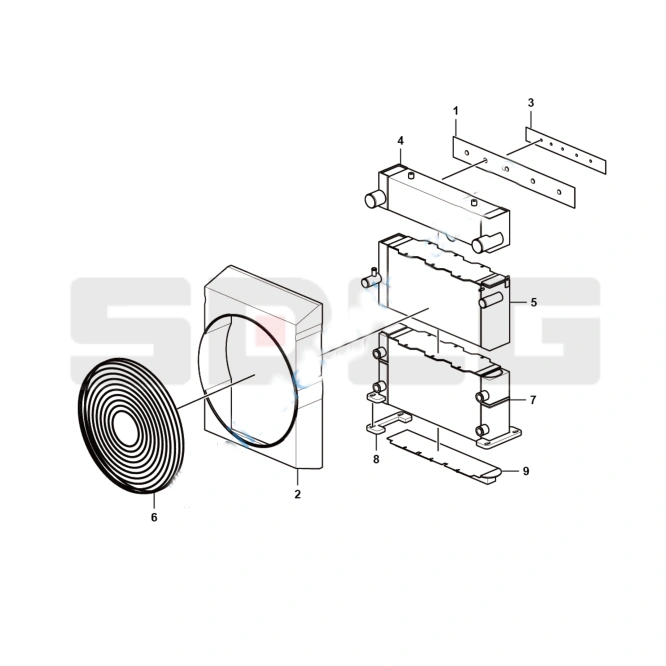 SDLG high quality RADIATOR 4110001908 